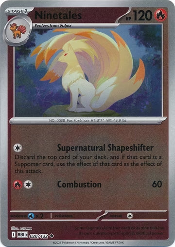 Mega Evolution Ninetales #020/132 Reverse Holo